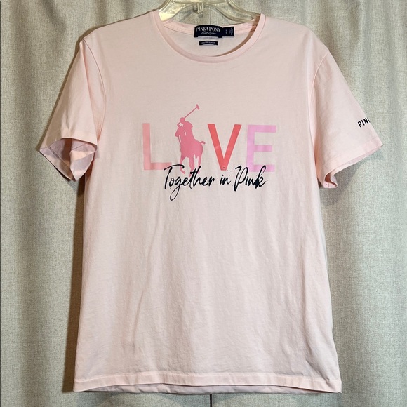 Polo Ralph Lauren Tops - Polo Ralph Lauren Pink Pony Custom Slim Jersey T-Shirt Size Large